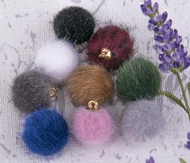 Knoflík 16 mm - přívěšek bambulkový